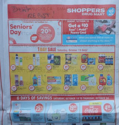 Shoppers Drug Mart Canada: Get 20x The Points October 19th + 5000 Points When You Use Your PC Mastercard