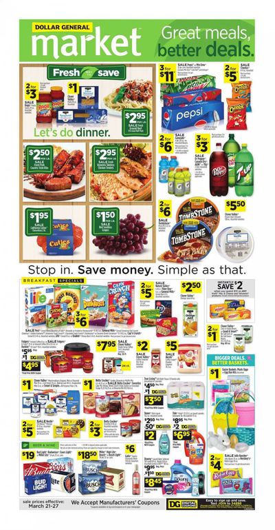 Dollar General (OH) Weekly Ad Flyer March 21 to March 27
