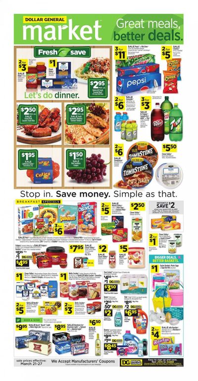 Dollar General (FL) Weekly Ad Flyer March 21 to March 27