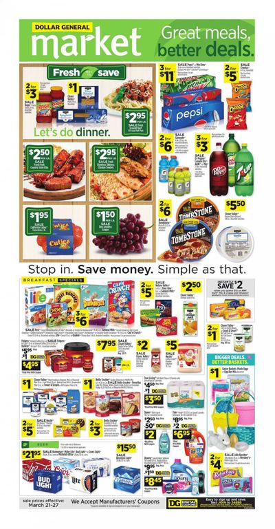 Dollar General (OK) Weekly Ad Flyer March 21 to March 27