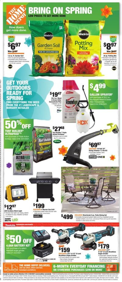 The Home Depot Weekly Ad Flyer March 18 to March 28