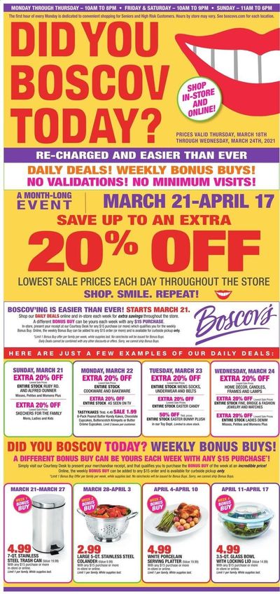Boscov's Weekly Ad Flyer March 18 to March 24