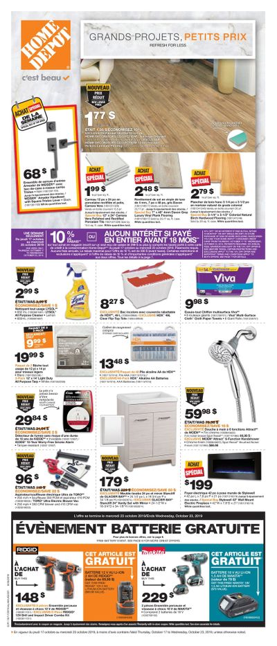 Home Depot (QC) Flyer October 17 to 23