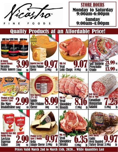 Nicastro Fine Foods Flyer March 2 to 15