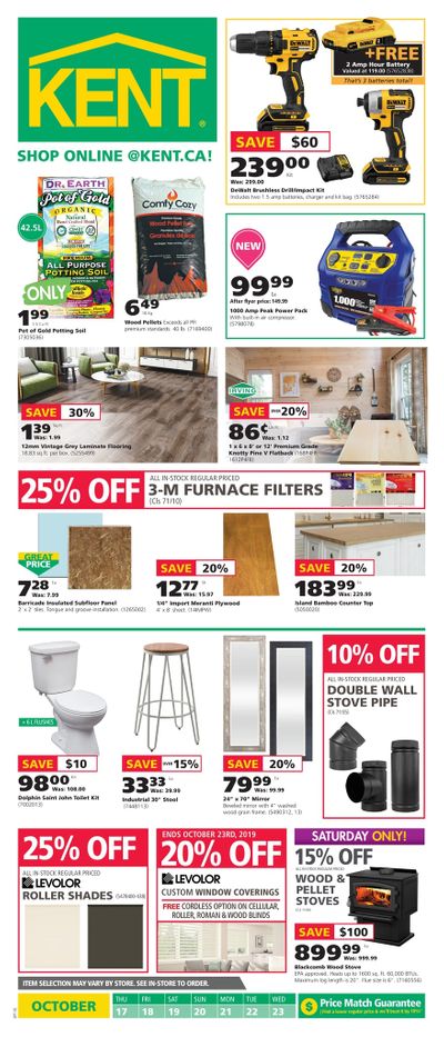 Kent Building Supplies Flyer October 17 to 23