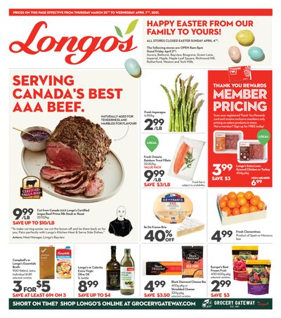 Longo's Flyer March 25 to April 7