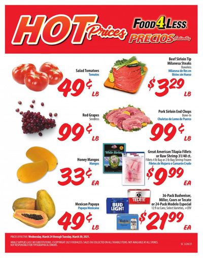 Food 4 Less (CA) Weekly Ad Flyer March 24 to March 30