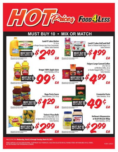 Food 4 Less (IN) Weekly Ad Flyer March 24 to March 30