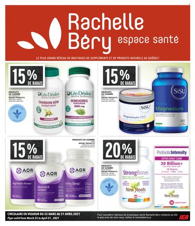 Rachelle Bery Health Flyer March 25 to April 21