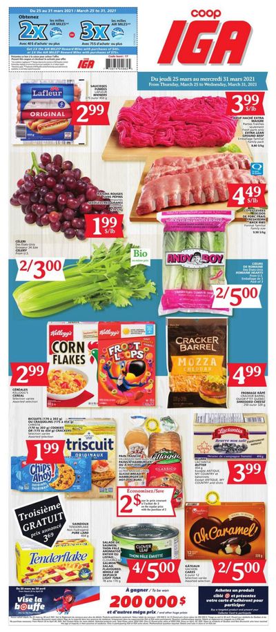 Coop IGA Flyer March 25 to 31 Coop IGA Flyer March 25 to 31