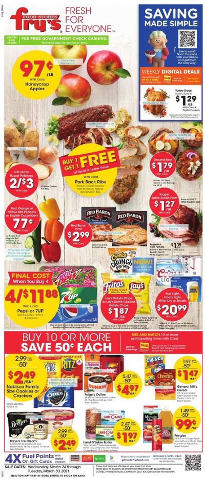 Fry’s (AZ) Weekly Ad Flyer March 24 to March 30