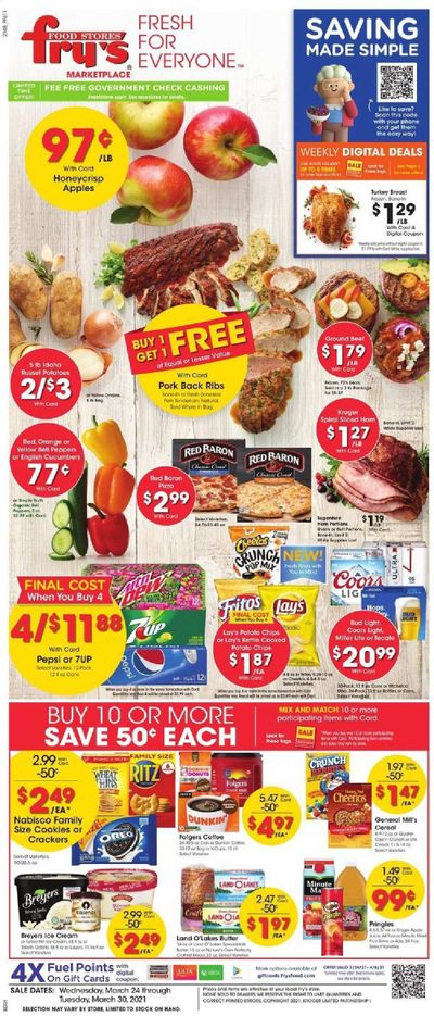 Fry’s (AZ) Weekly Ad Flyer March 24 to March 30