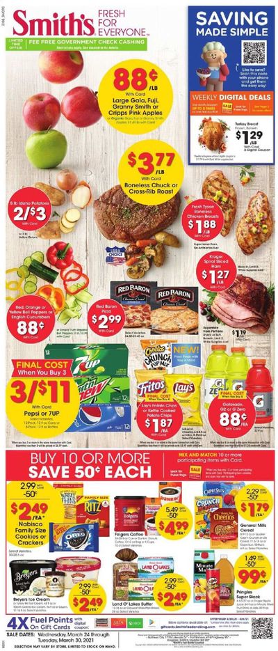Smith's (AZ, ID, MT, NM, NV, UT, WY) Weekly Ad Flyer March 24 to March 30