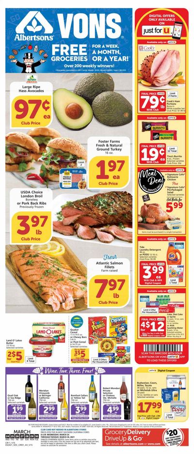 Vons (CA, NV) Weekly Ad Flyer March 24 to March 30