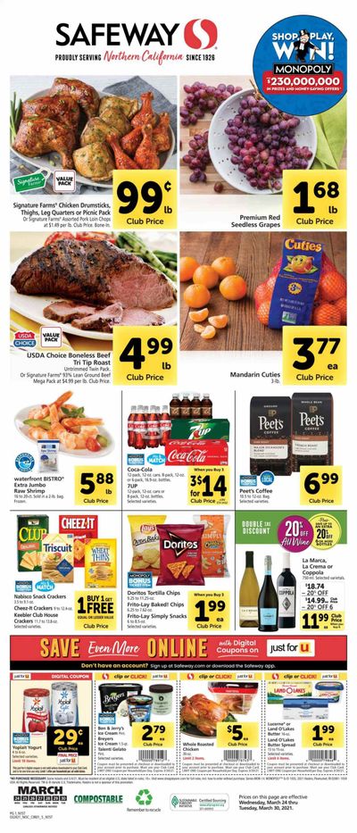 Safeway Weekly Ad Flyer March 24 to March 30