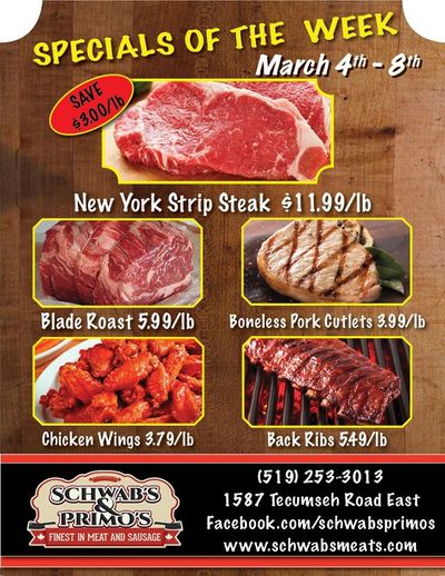 Schwab's & Primo's Flyer March 4 to 8