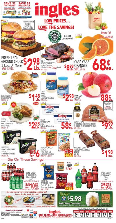 Ingles (AL, GA, NC, SC, TN, VA) Weekly Ad Flyer March 24 to March 30