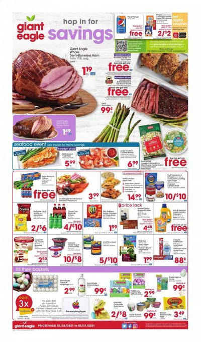 Giant Eagle (IN, MD, OH, PA, WV) Weekly Ad Flyer March 25 to March 31