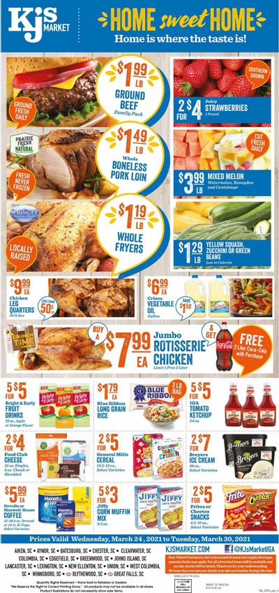 KJ´s Market (GA, SC) Weekly Ad Flyer March 24 to March 30