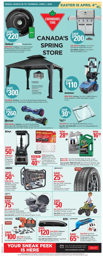 Canadian Tire (ON) Flyer March 26 to April 1