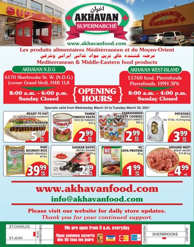 Akhavan Supermarche Flyer March 24 to 30