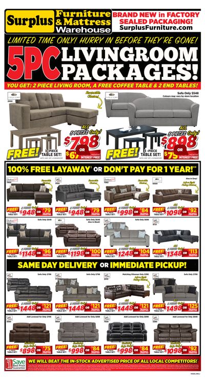 Surplus Furniture & Mattress Warehouse (Thunder Bay) Flyer March 3 to 16