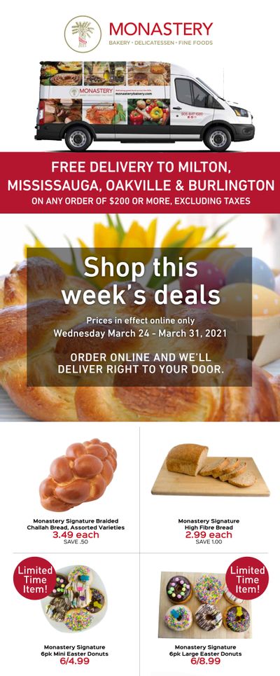 Monastery Bakery Flyer March 24 to 31