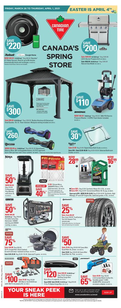 Canadian Tire (West) Flyer March 26 to April 1 Canadian Tire (West) Flyer March 26 to April 1