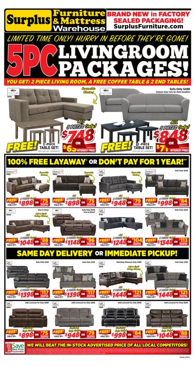 Surplus Furniture & Mattress Warehouse (Ottawa) Flyer March 3 to 16