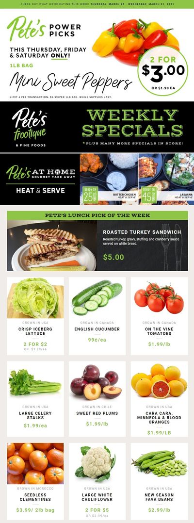 Pete's Fine Foods Flyer March 25 to 31