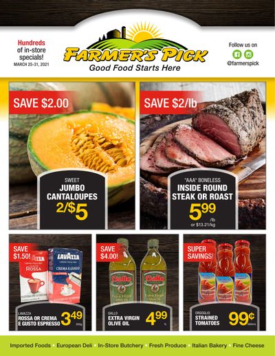 Farmer's Pick Flyer March 25 to 31