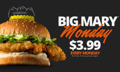 BIG Mary MONDAYS at Mary Brown's