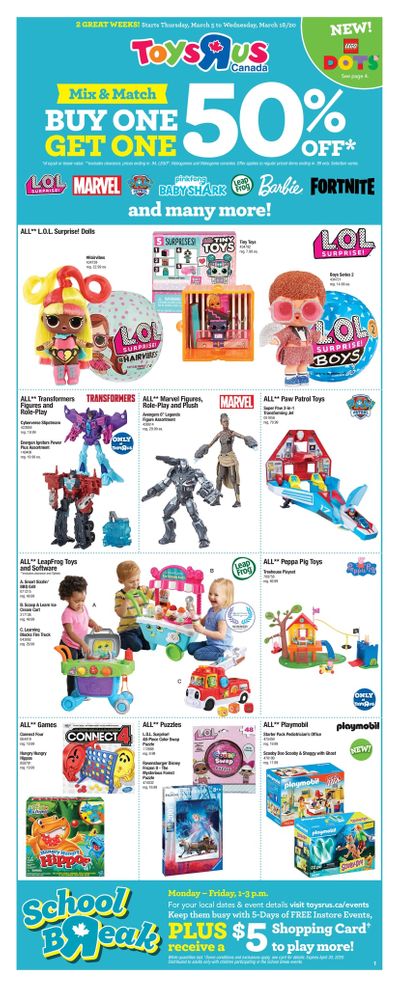 Toys R Us Flyer March 5 to 18