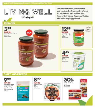 Longo's Living Well Flyer March 5 to April 1