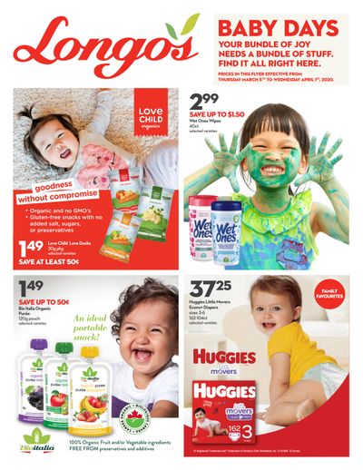 Longo's Baby Days Flyer March 5 to April 1