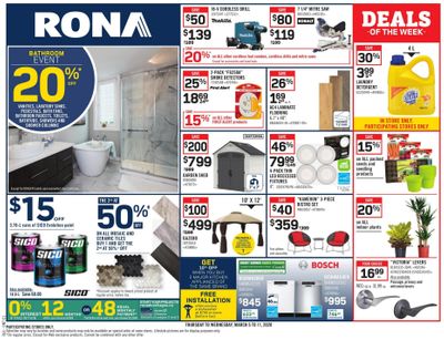 Rona (ON) Flyer March 5 to 11