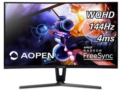 AOPEN 32HC1QUR Pbidpx 31.5-inch 1800R Curved WQHD (2560 x 1440) Gaming Monitor with AMD Radeon FreeSync Technology (Display, HDMI & DVI Ports) For $299.99 At Amazon Canada 