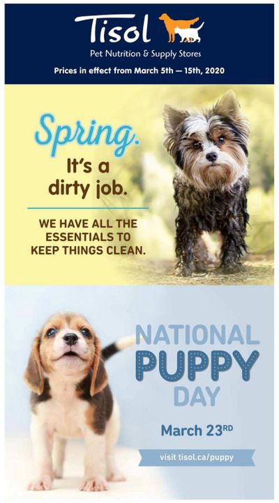 Tisol Pet Nutrition & Supply Stores Flyer March 5 to 15