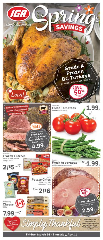 IGA Stores of BC Flyer March 26 to April 1