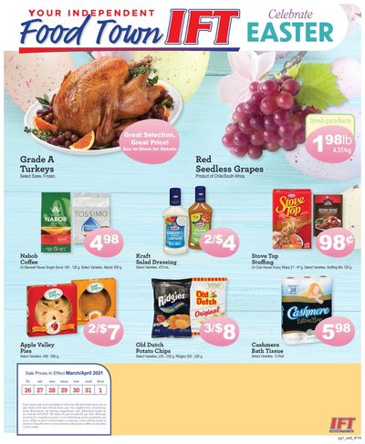IFT Independent Food Town Flyer March 26 to April 1