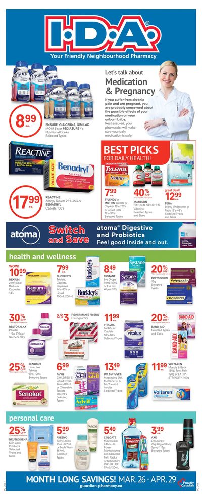 I.D.A. Pharmacy Flyer March 26 to April 29