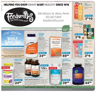 Foodsmiths Health First Flyer March 5 to 21