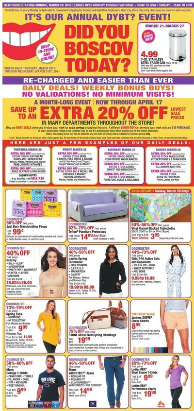 Boscov's Weekly Ad Flyer March 25 to March 31