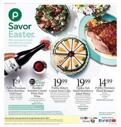 Publix (AL, FL, GA, NC, SC, TN, VA) Weekly Ad Flyer March 25 to April 3