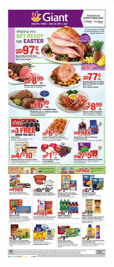 Giant Food Weekly Ad Flyer March 26 to April 1
