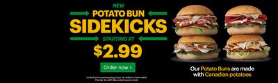 Subway Canada NEW Potato Bun Sidekicks