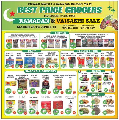 Best Price Grocers Flyer March 25 to April 14