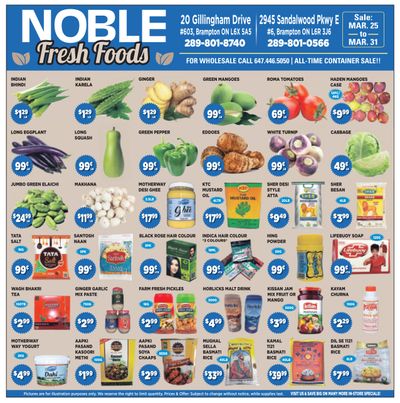 Noble Fresh Foods Flyer March 25 to 31