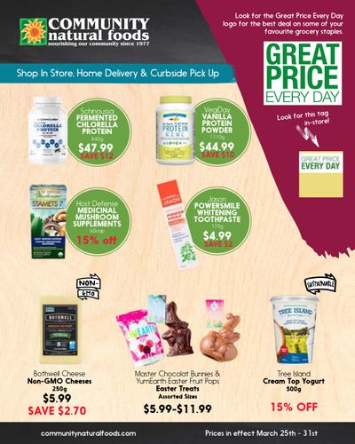Community Natural Foods Flyer March 25 to 31