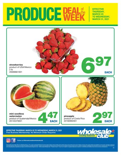 Wholesale Club (Atlantic) Produce Deal of the Week Flyer March 25 to 31